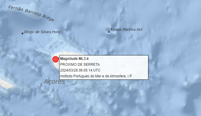 Sismo De Magnitude 3 4 Na Escala De Richter Sentido Na Ilha Terceira