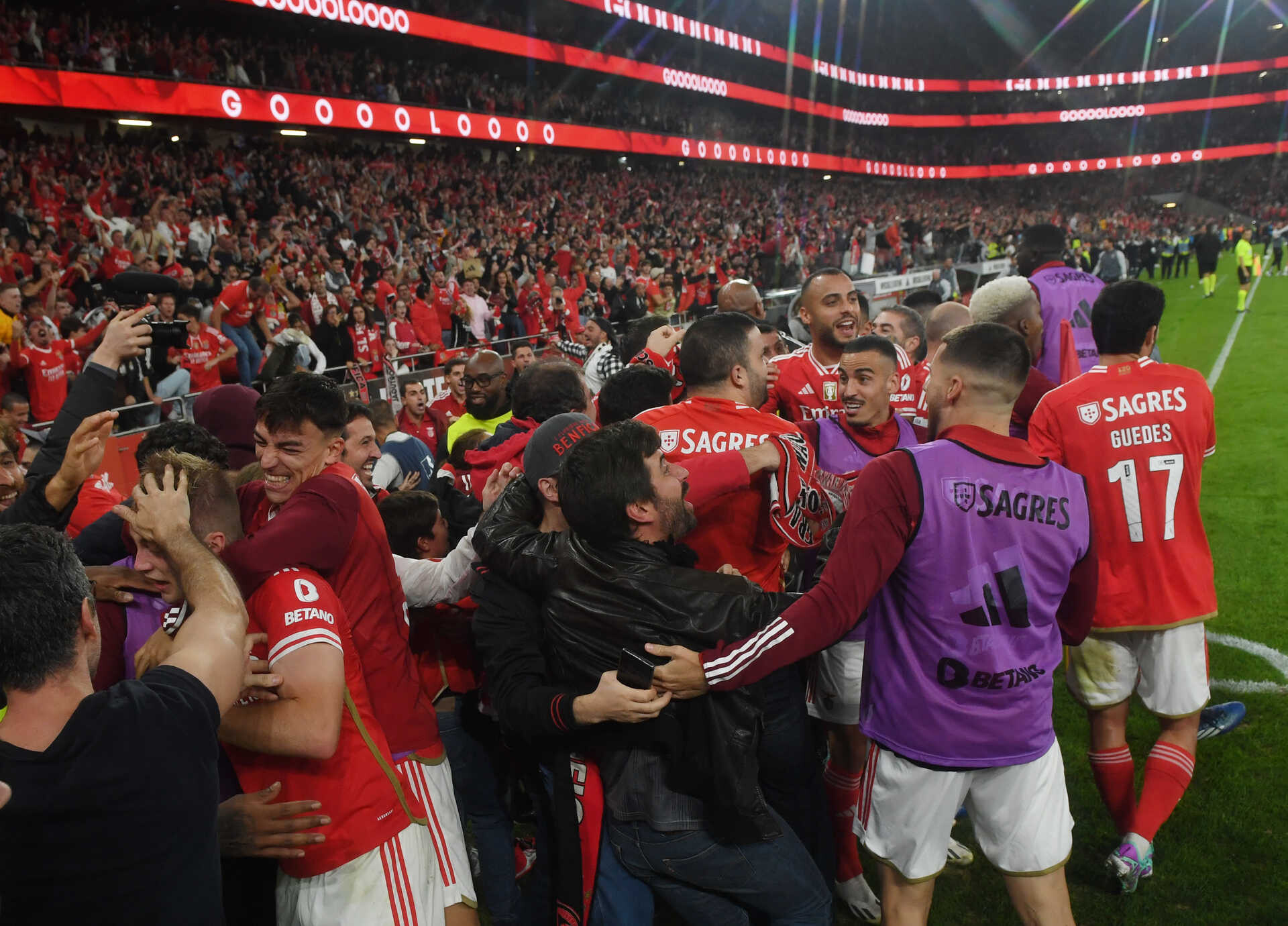 Adeptos do Benfica foram à loucura e festejaram os jogadores Veja