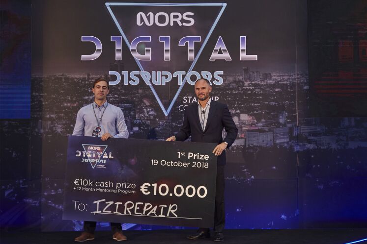 Vitor Soares, IZIRepair, e Tomás Jervell, CEO do grupo Nors