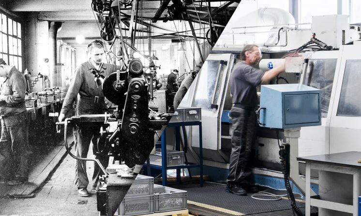 Produktion 1950er und heute