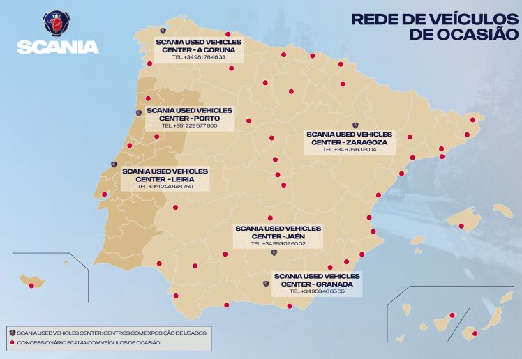 Centros de Veículos de Ocasião da Scania