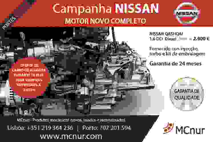 Motor novo completo Nissan Qashqai_MCnur_Fevereiro 2018