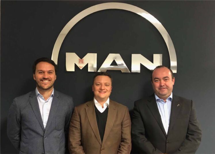 MAN Truck & Bus PT 2019. Da esquerda para a direita - Afonso Guimarães, Alexander Bross e António Pinheiro.