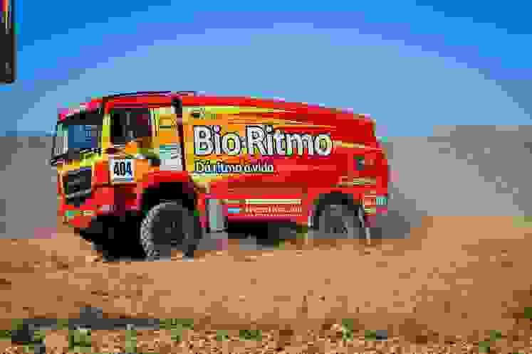 Bio-Ritmo's MAN TGS was the second fastest truck to finish the first stage of the AER 2019
