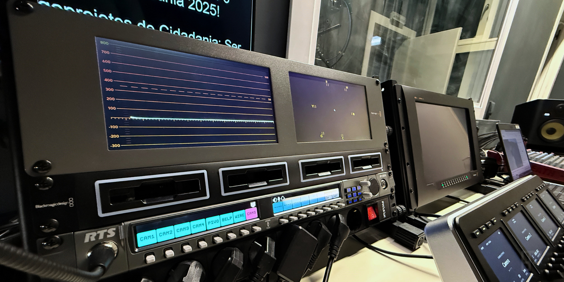 Control Room with Blackmagic Design Equipment