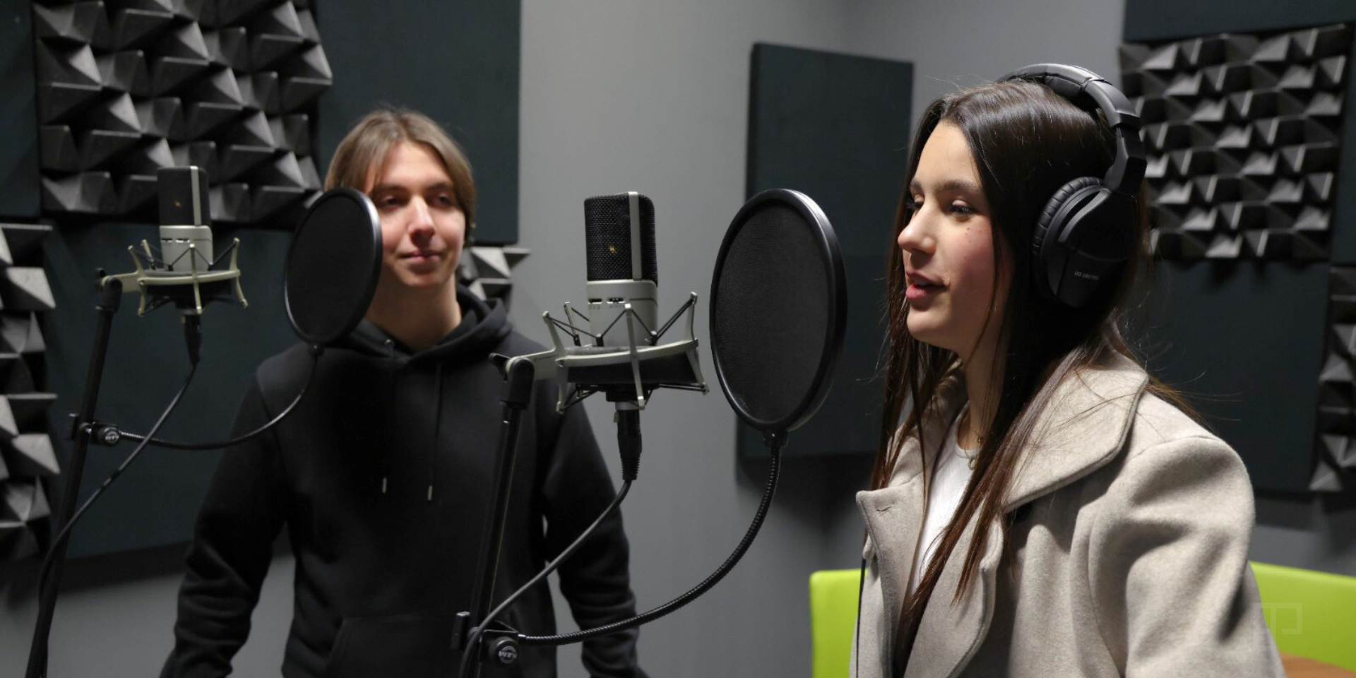 Students Recording a Podcast