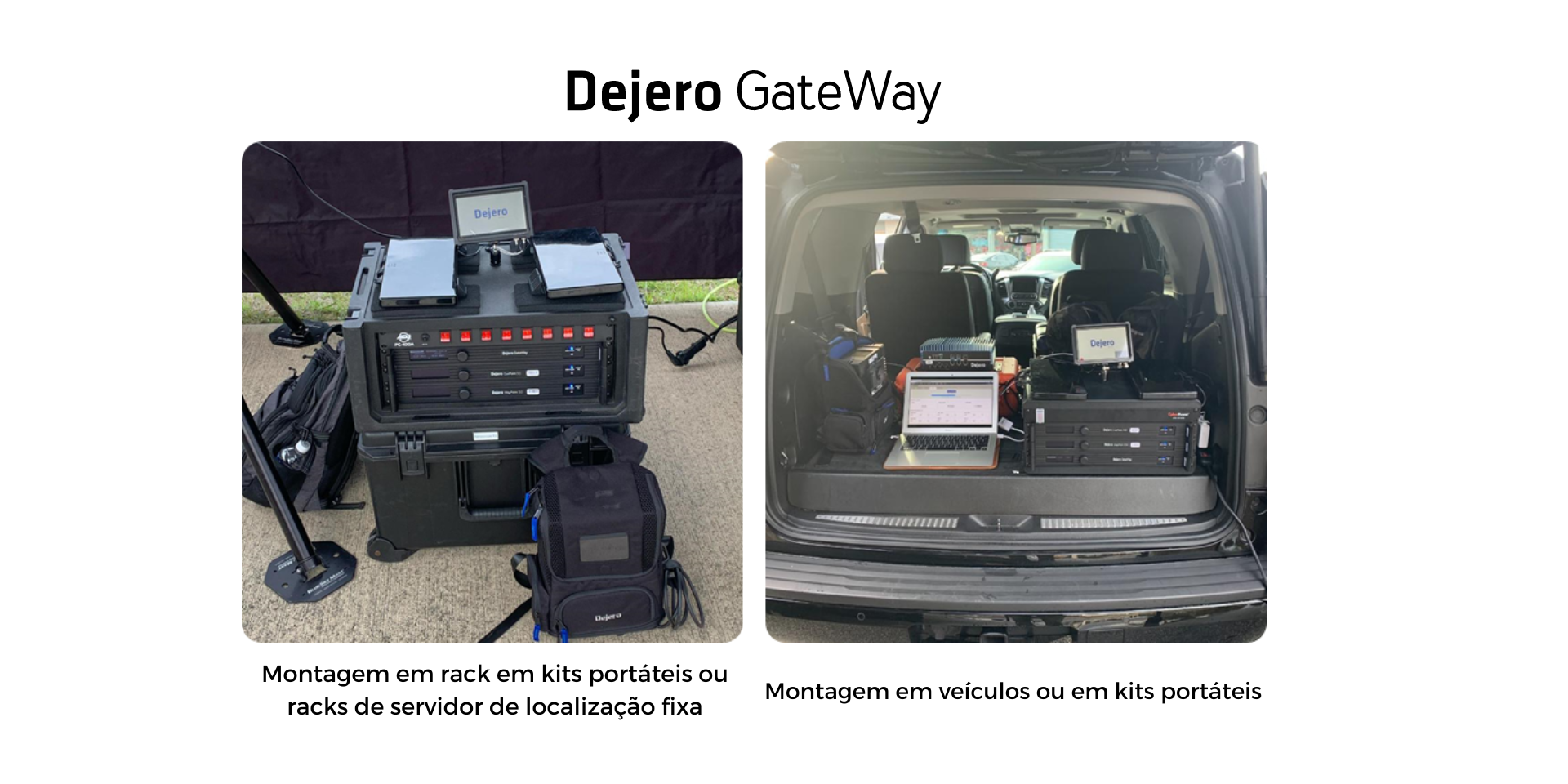 Dejero GateWay em veículo/ kits portáteis ou localização fixa