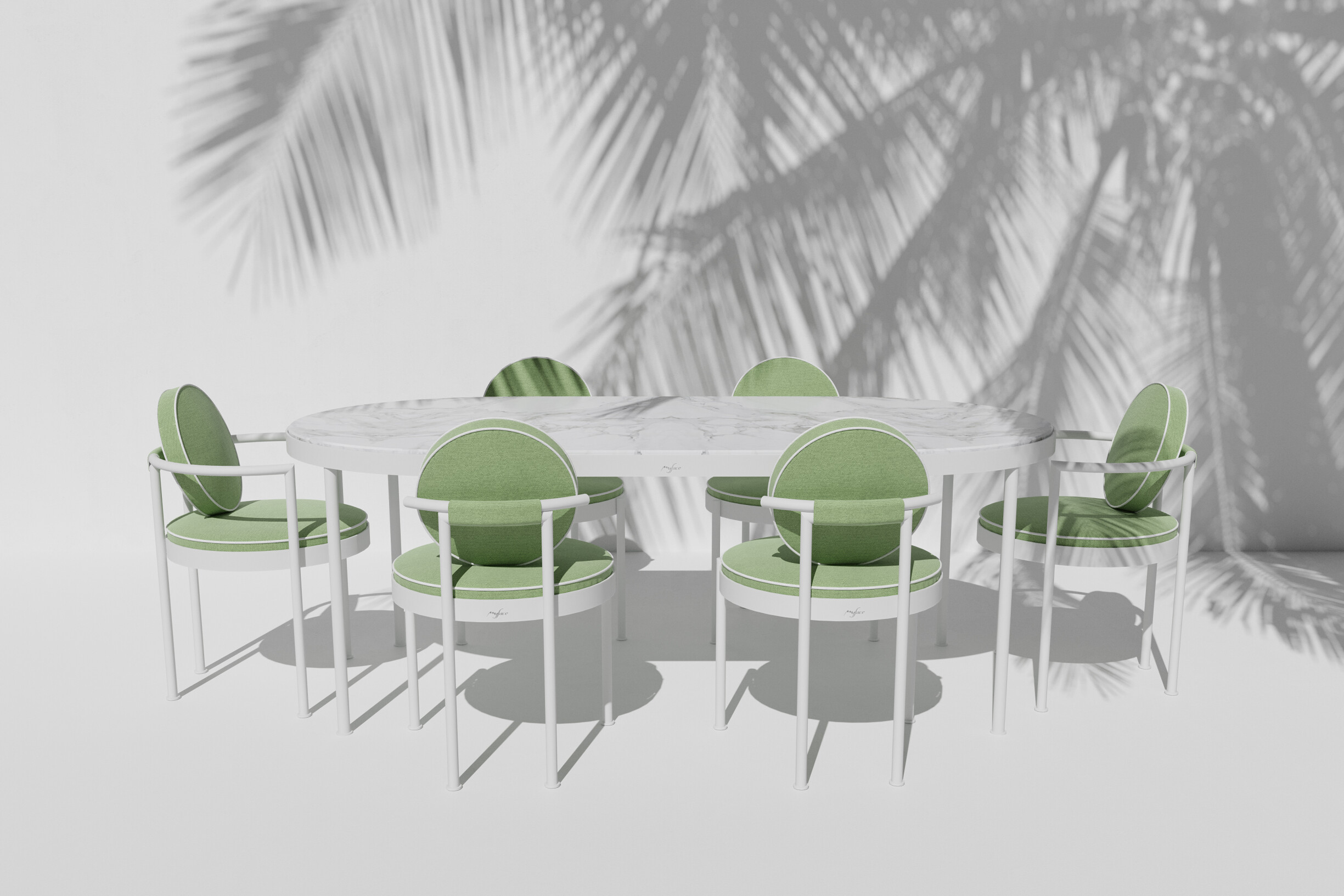 pastel-green-outdoor-dining set