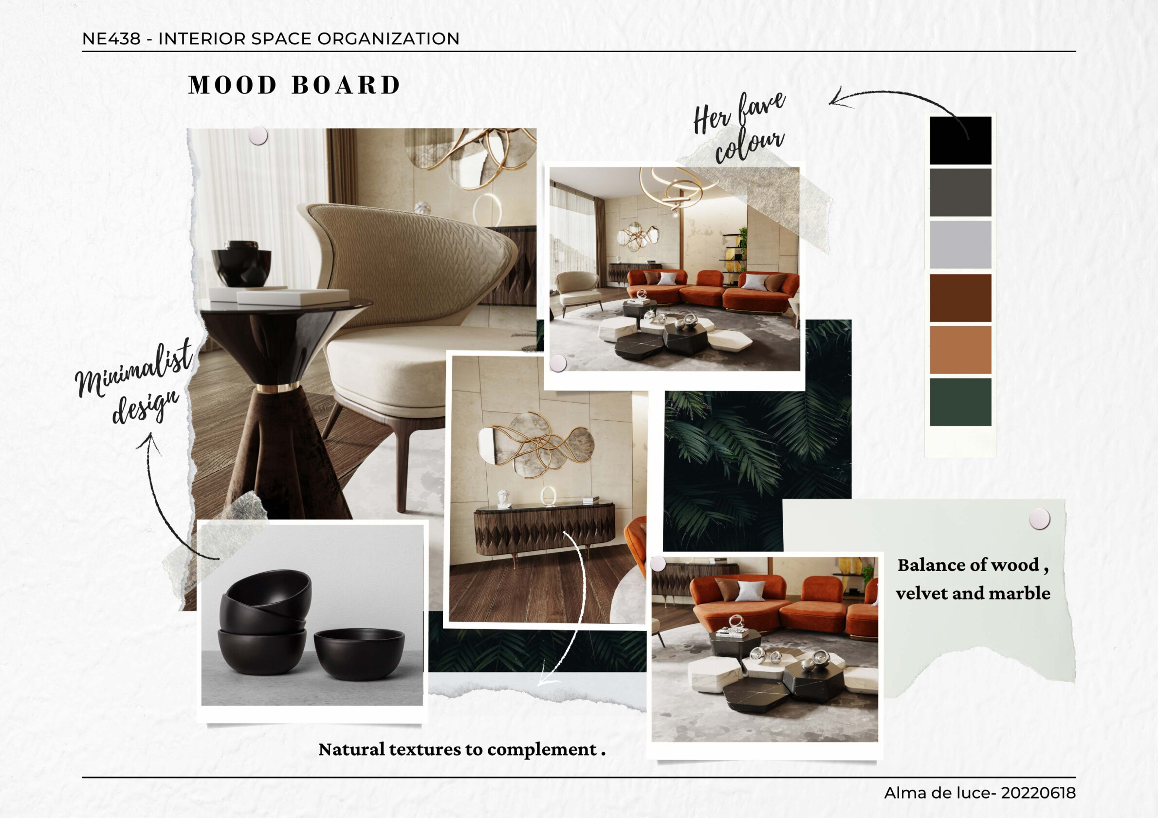 interior design mood board presentation