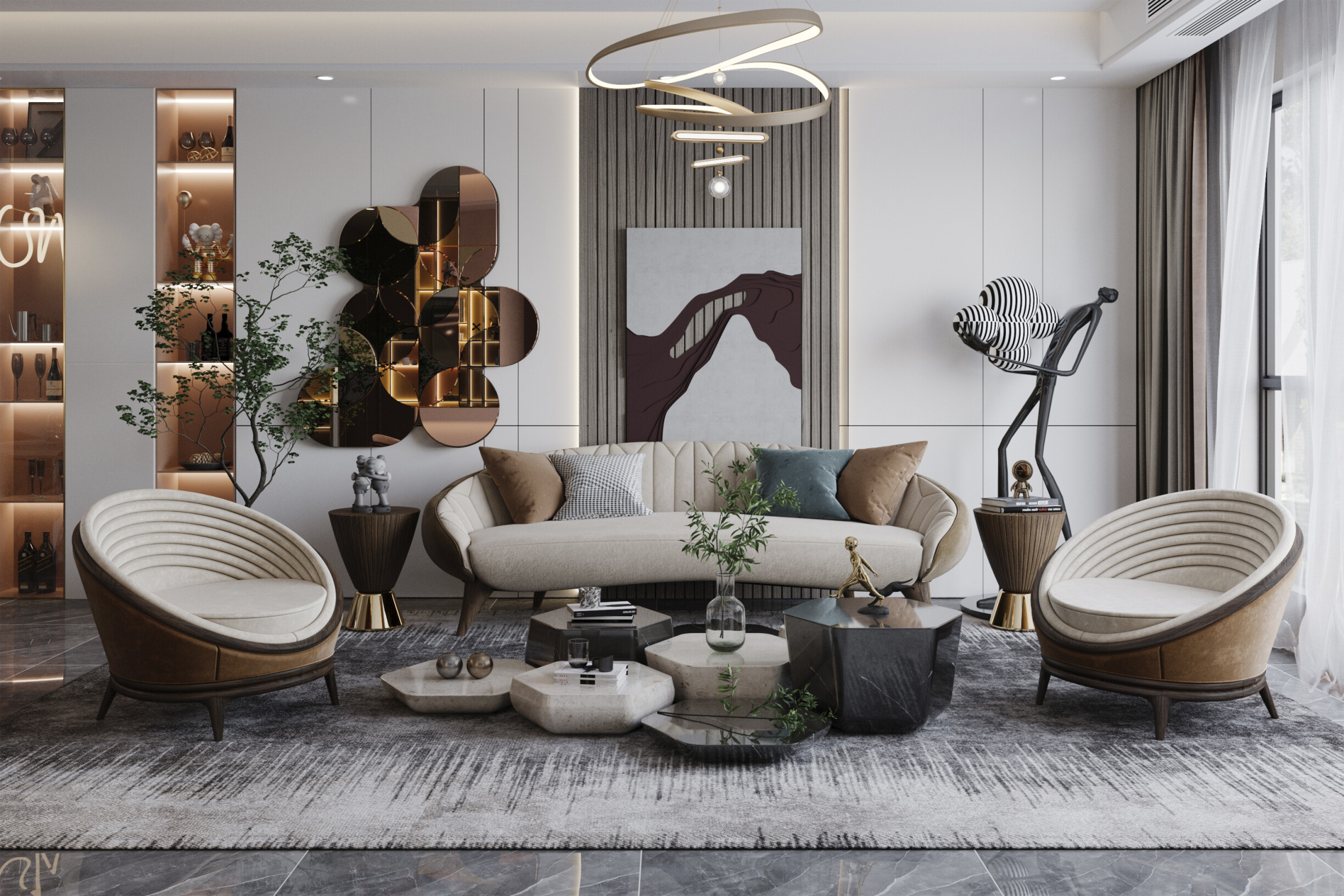 How to create a fresh and welcoming atmosphere in luxury living rooms ALMA de LUCE