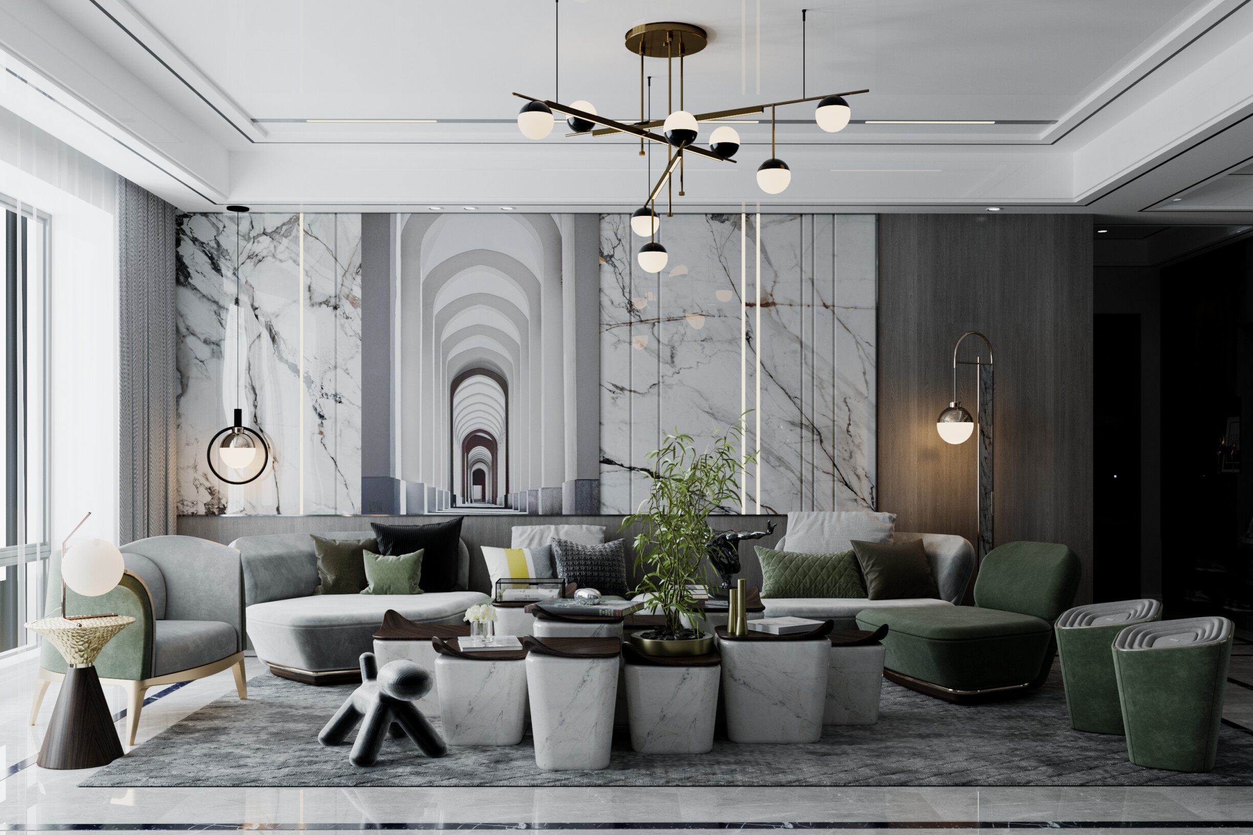 Marble timeless beauty in interior decoration ALMA de LUCE