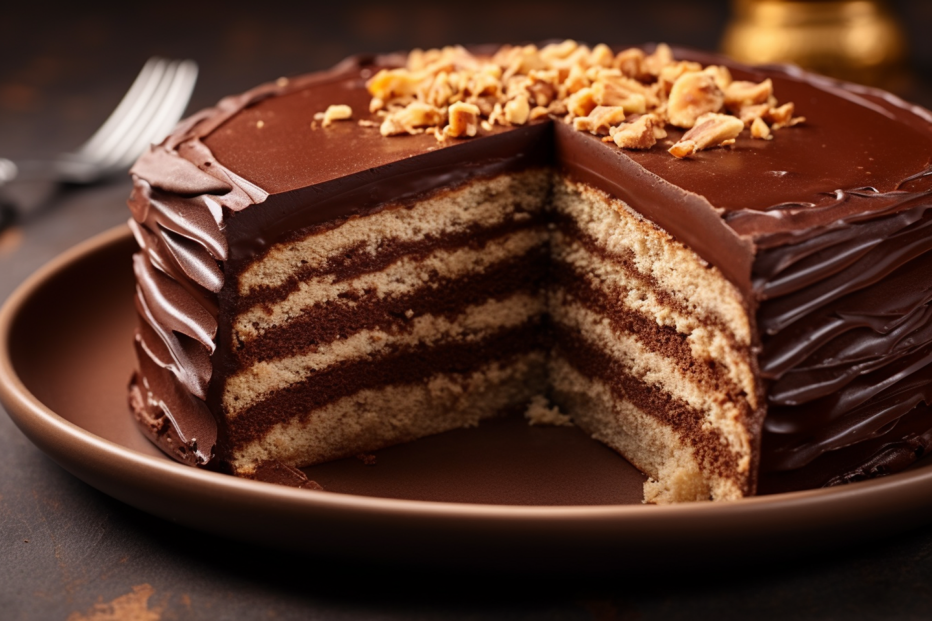 Bolo de bolacha de chocolate caseiro