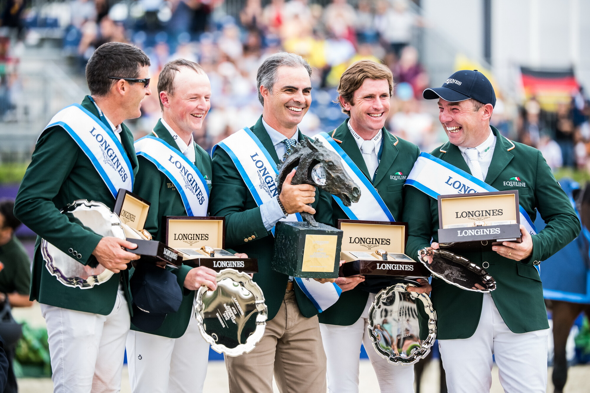 Team Ireland celebrate win Longines FEI Nations Cup Final 2019 - Barcelona