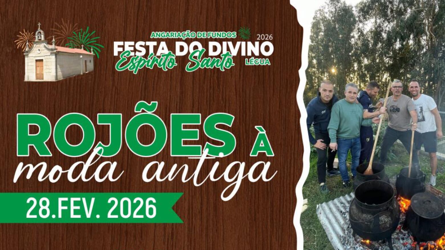 Marco: Jantar na L&eacute;gua angaria fundos para as Festas do Divino Esp&iacute;rito Santo 2026