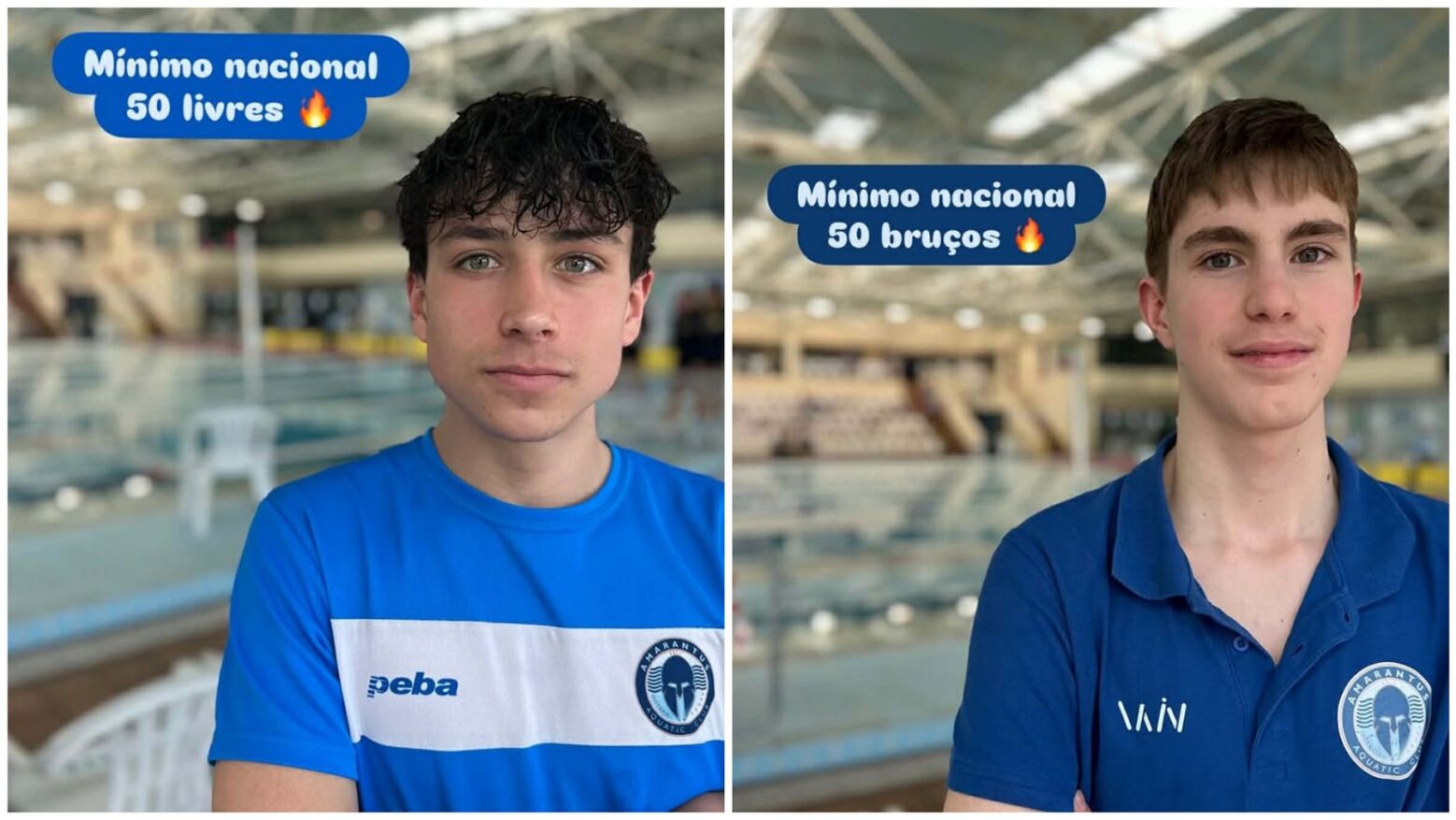 Amarantus Aquatic Club qualifica dois nadadores para o Campeonato Nacional