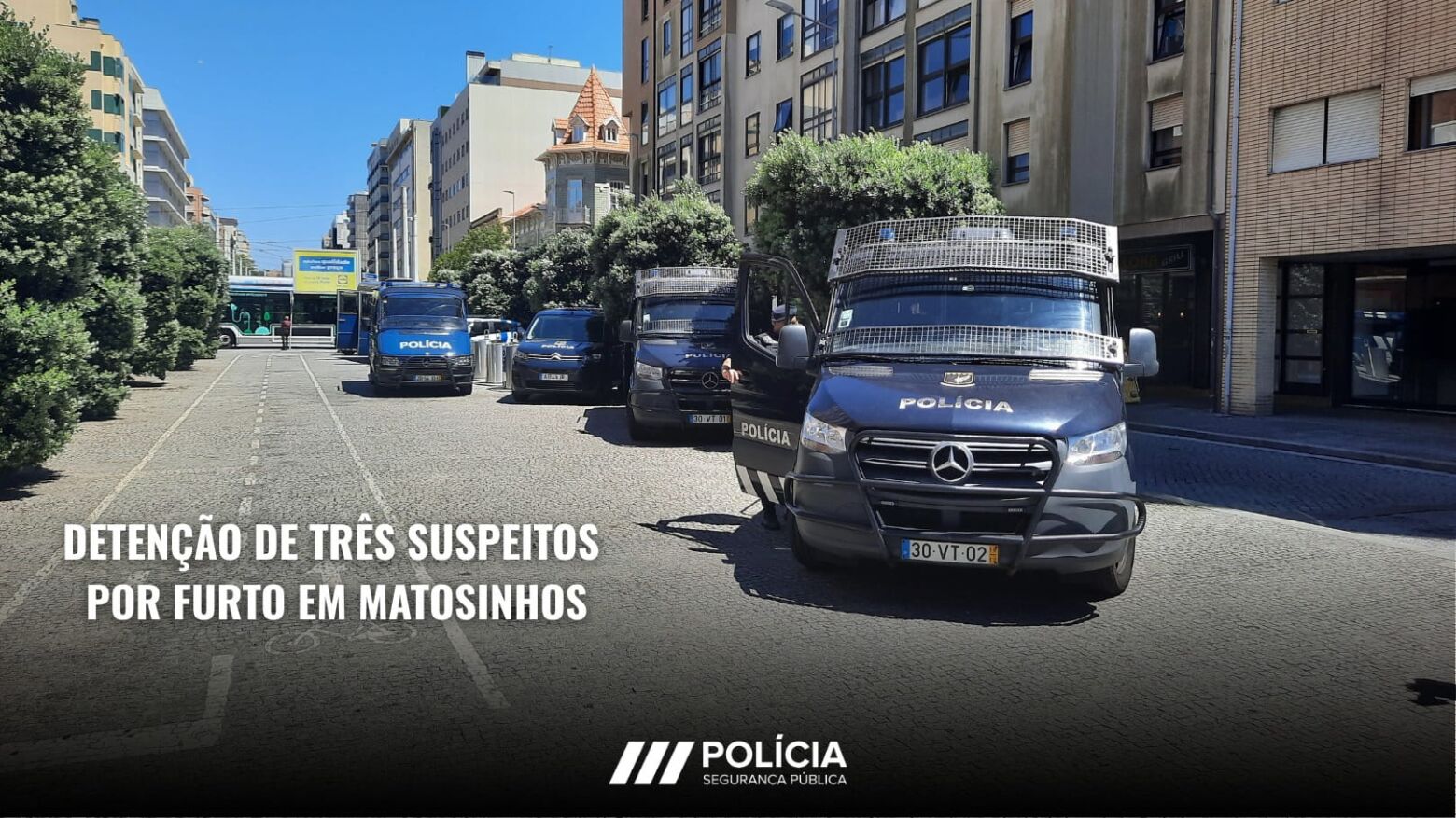 PSP det&eacute;m tr&ecirc;s suspeitos por furtos em estabelecimentos comerciais em Matosinhos