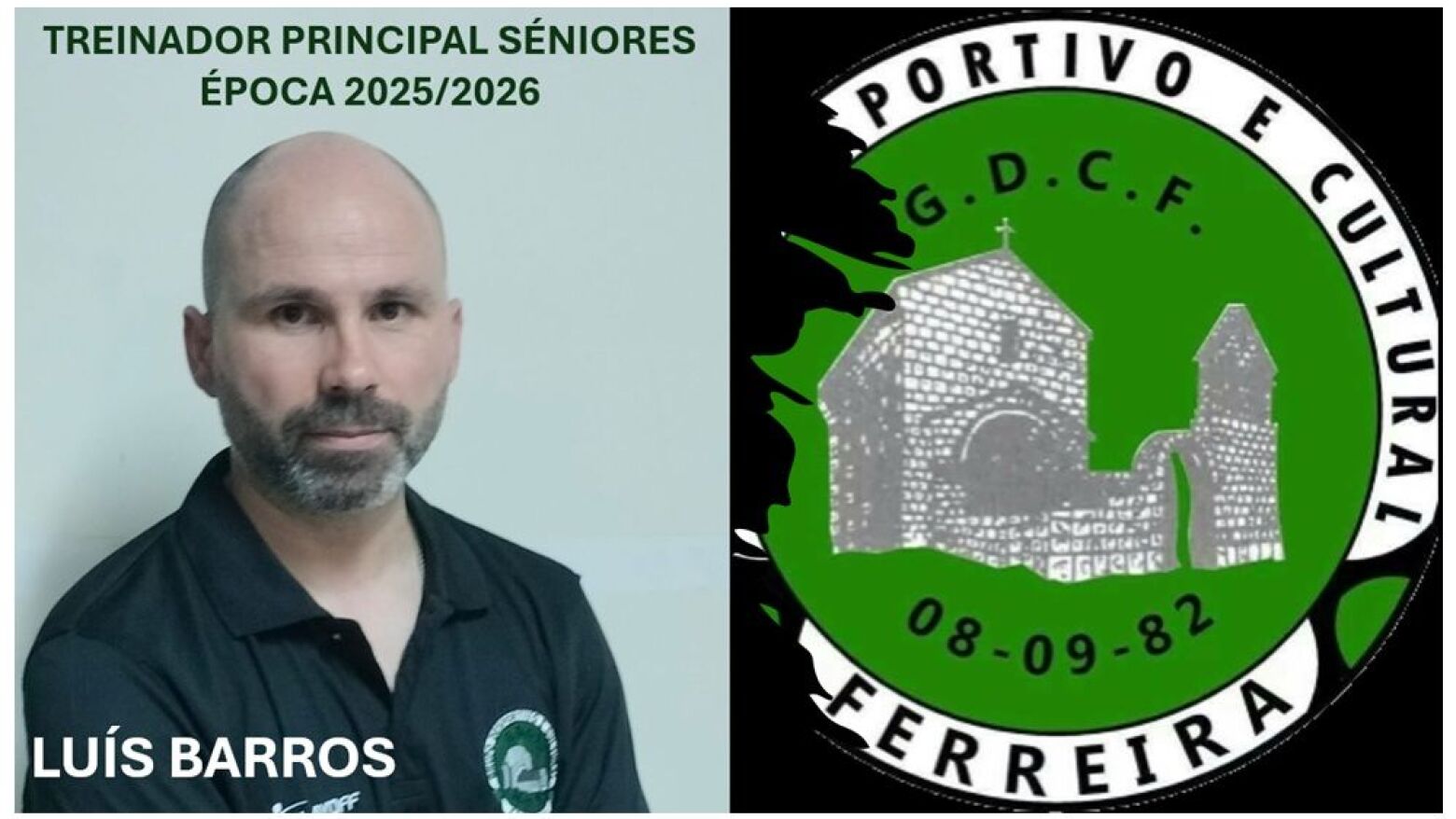 Luís Barros é o novo treinador do GDC Ferreira