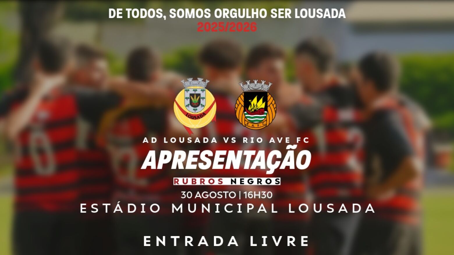 AD Lousada apresenta-se frente ao Rio Ave FC no sábado