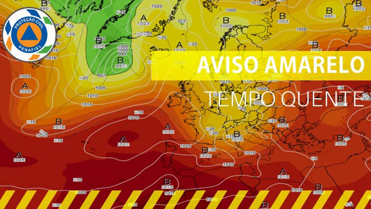 Aviso amarelo de tempo quente permanece até segunda-feira