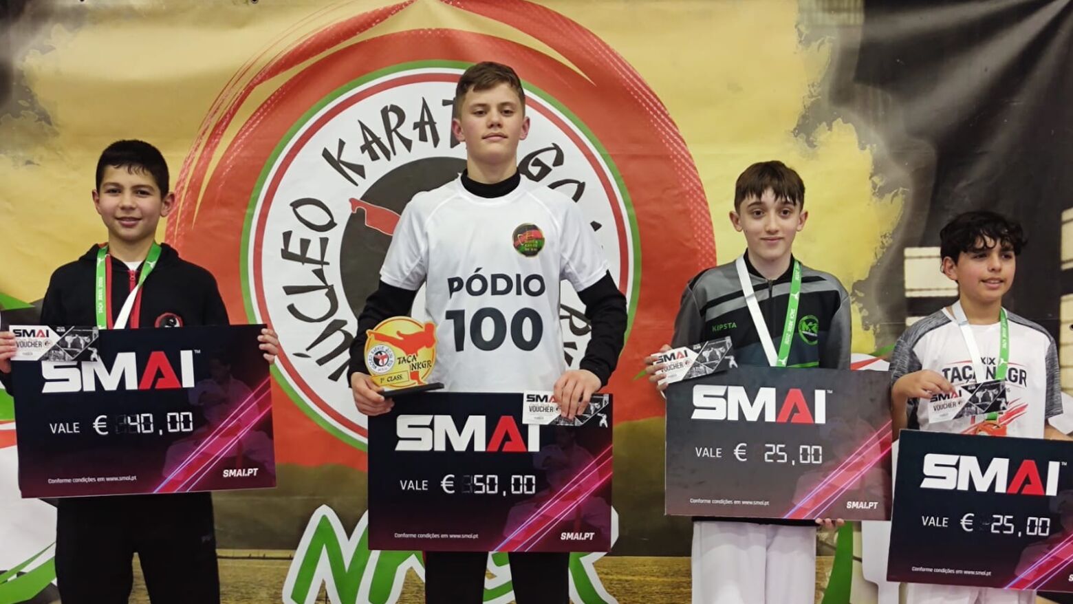 Gon&ccedil;alo Garcia atinge p&oacute;dio n.&ordm; 100 aos 13 anos e refor&ccedil;a estatuto de promessa do Karat&eacute; nacional