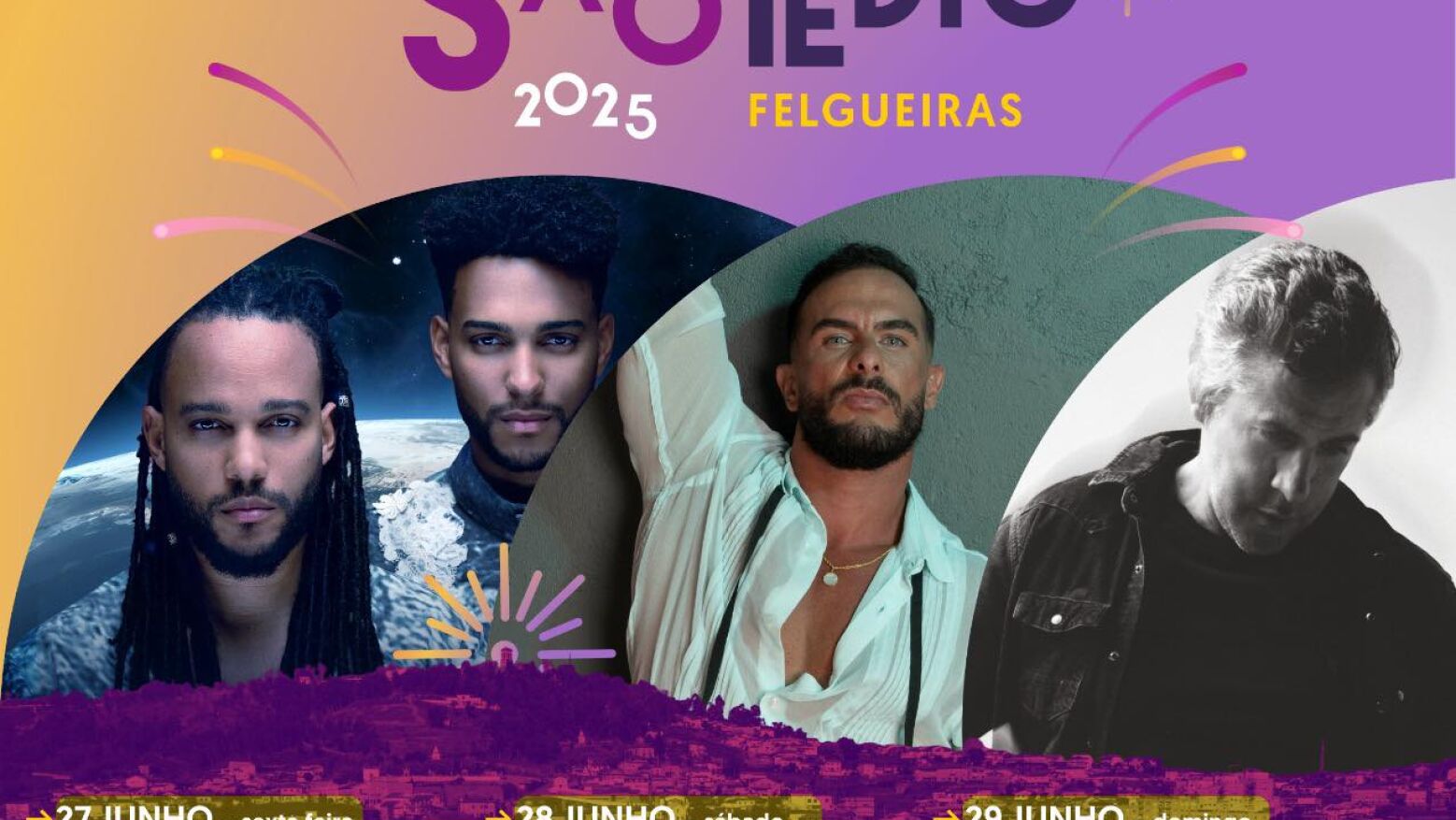 Festas de São Pedro 2025 em Felgueiras: Nininho Vaz Maia, Calema e João Pedro Pais prometem noites épicas!