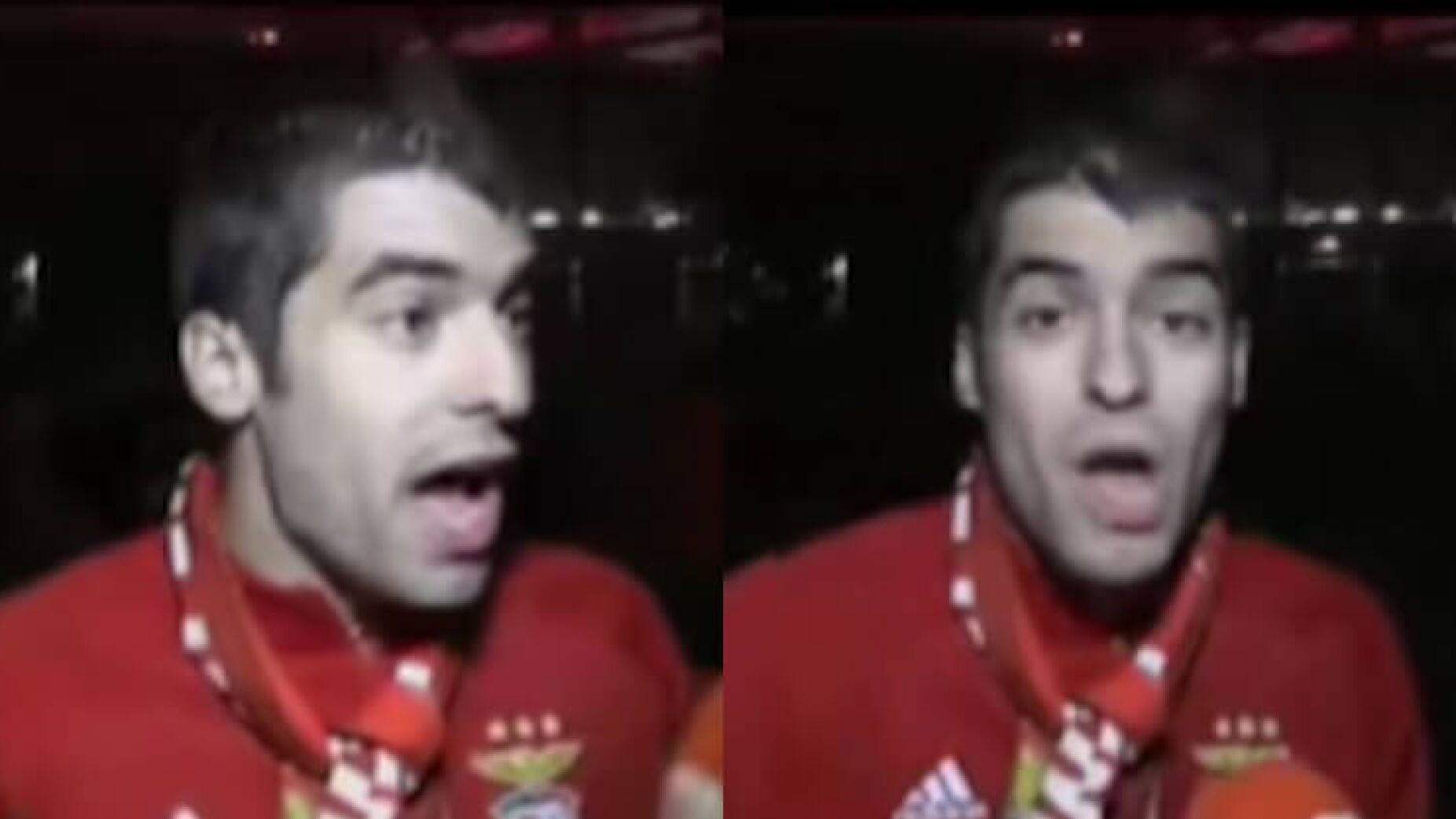 Adepto do Benfica irritado arrasa jogadores após o empate com o Rio Ave