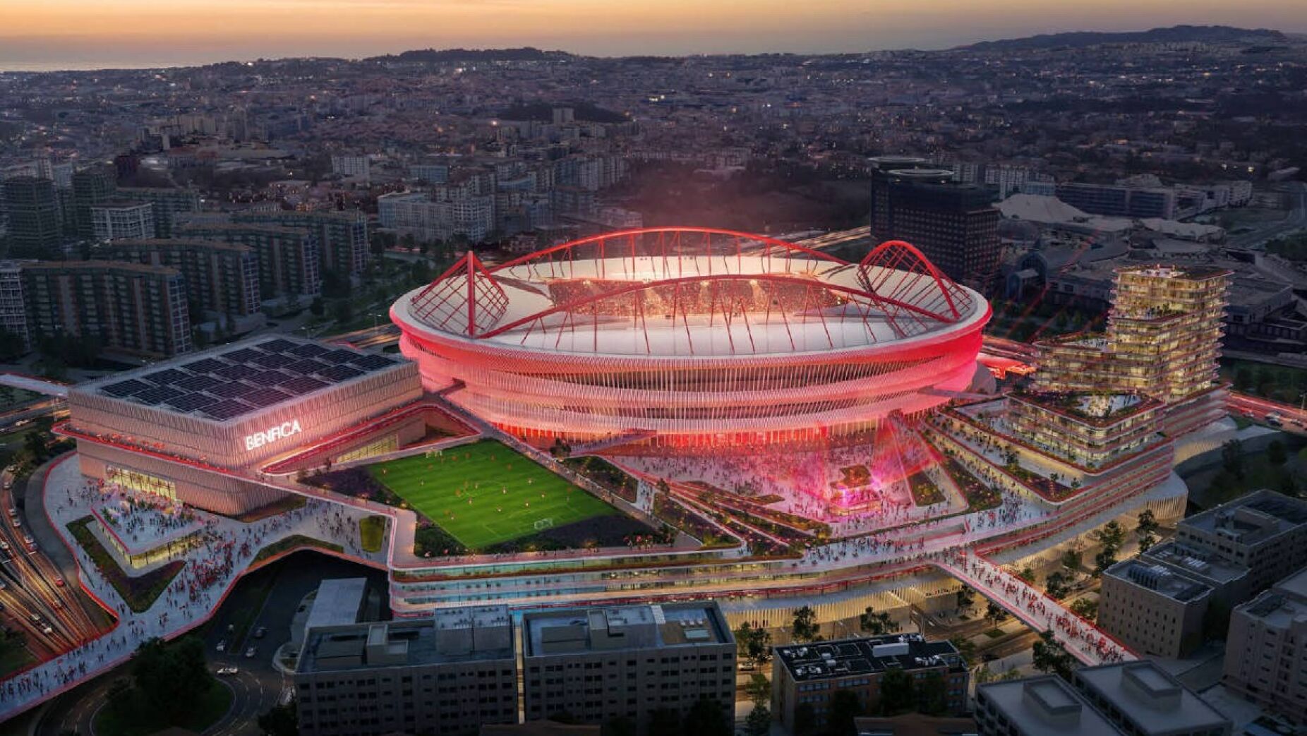 Benfica negoceia com o JP Morgan financiamento para transformar a Luz e avançar com o Benfica District