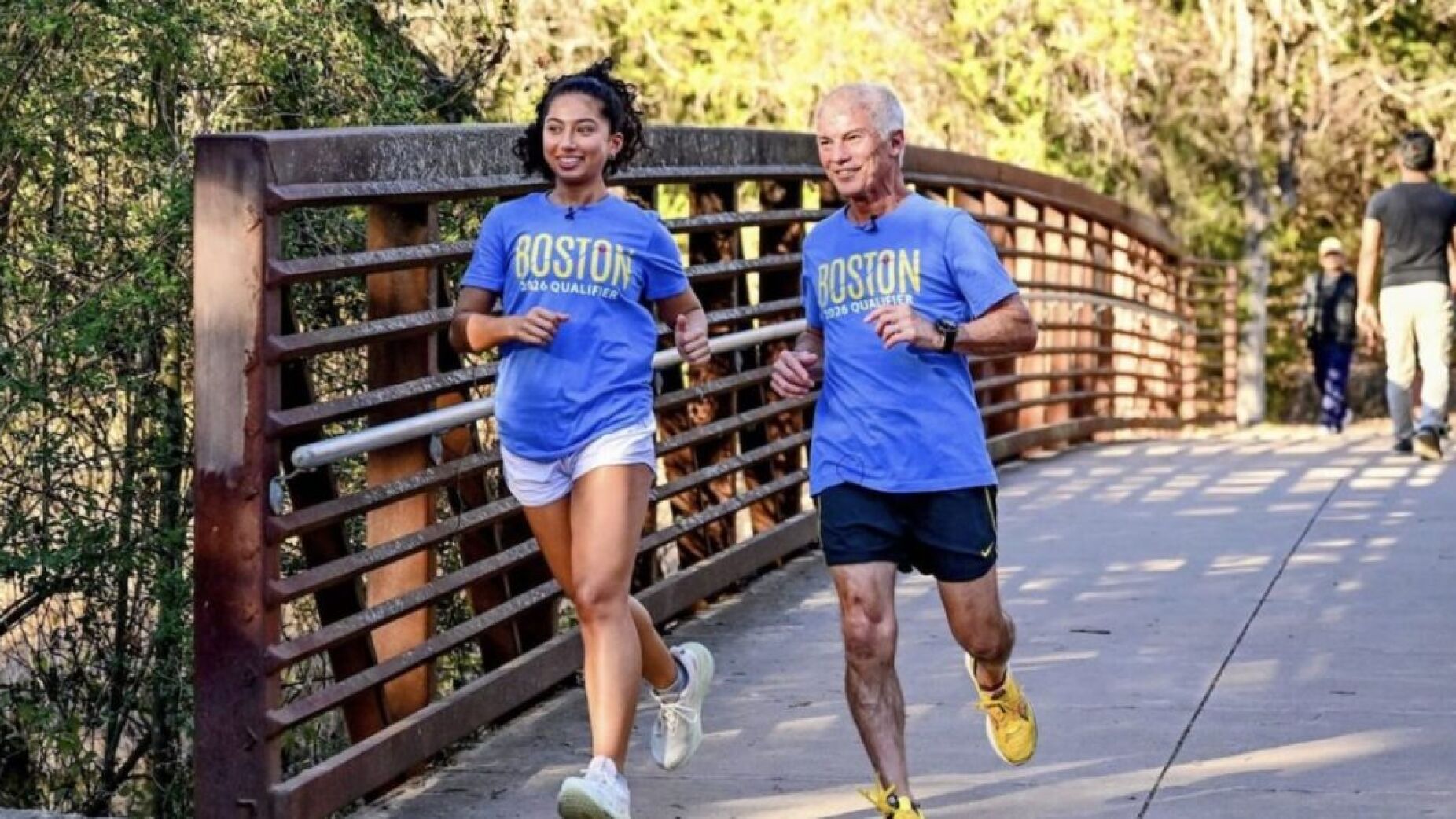 Depois de 37 tentativas, vai correr Boston&hellip; com a neta ao lado