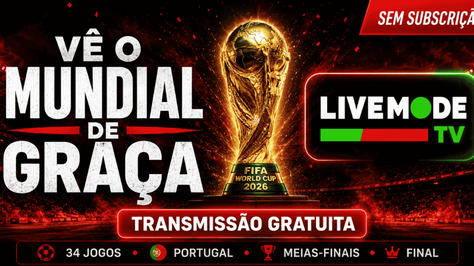 Ver o Mundial no YouTube, de graça, com Ricardo Quaresma a comentar. Conheces a LiveModeTV?