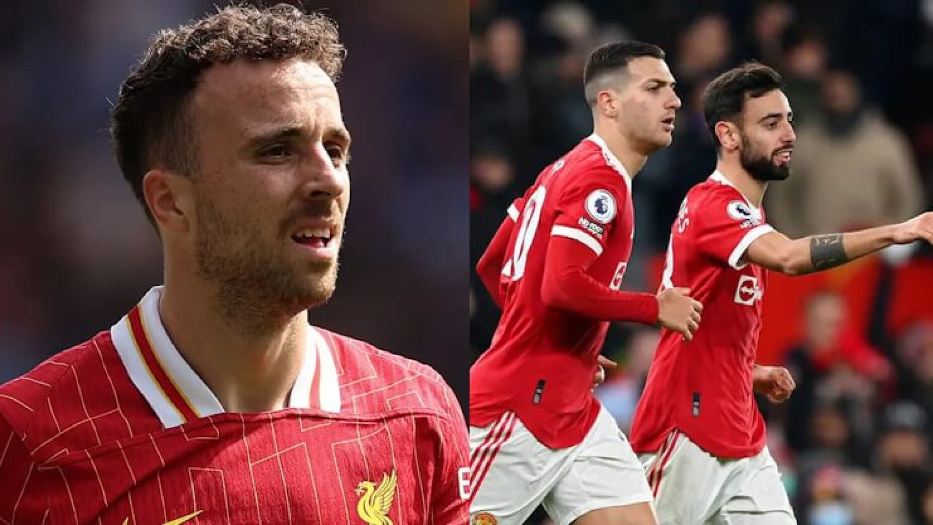 O gesto do Man. United com Bruno Fernandes e Dalot após morte de Jota