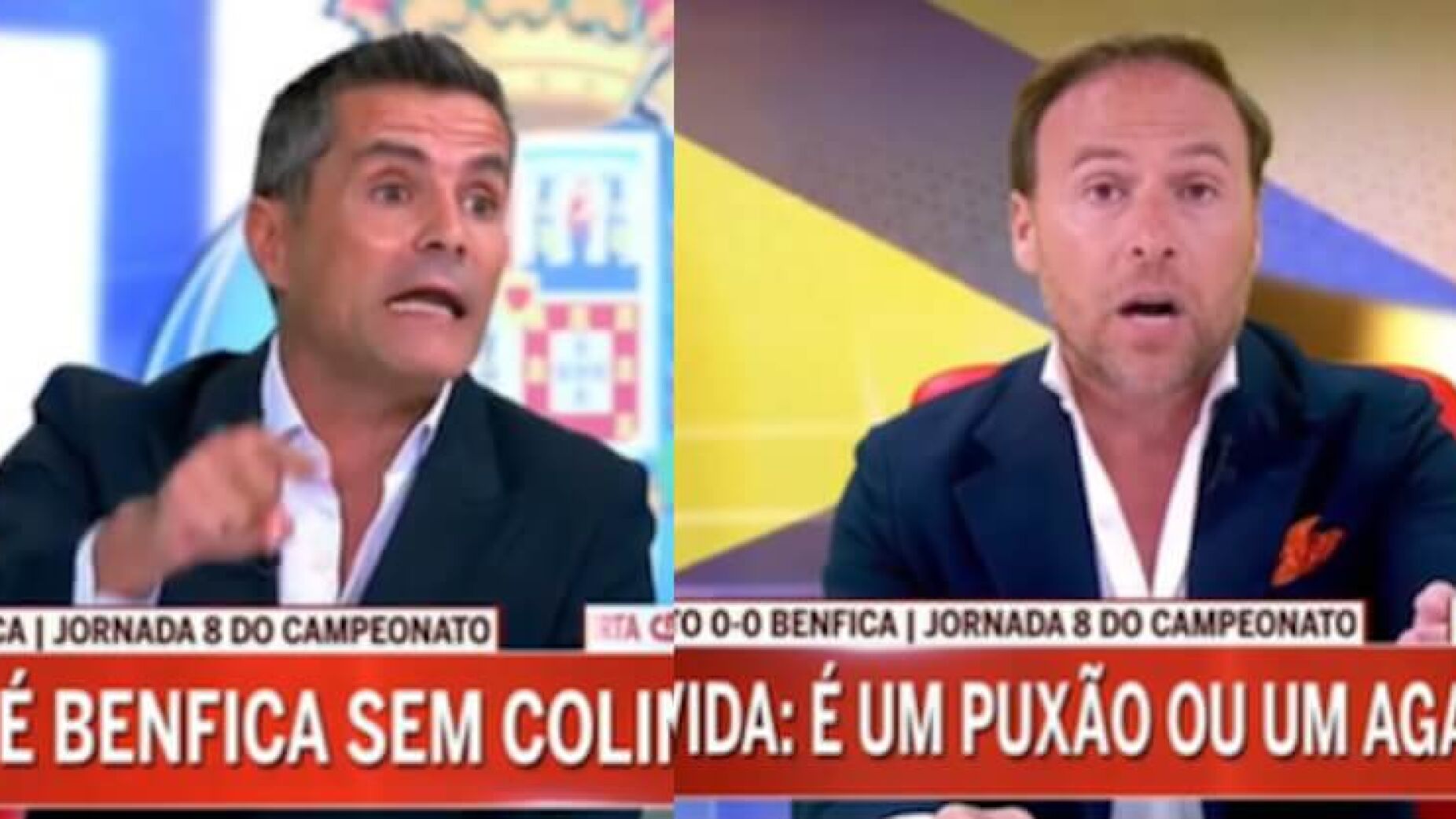 Peixeirada entre Marco Pina e Tiago Silva por causa de penálti no clássico
