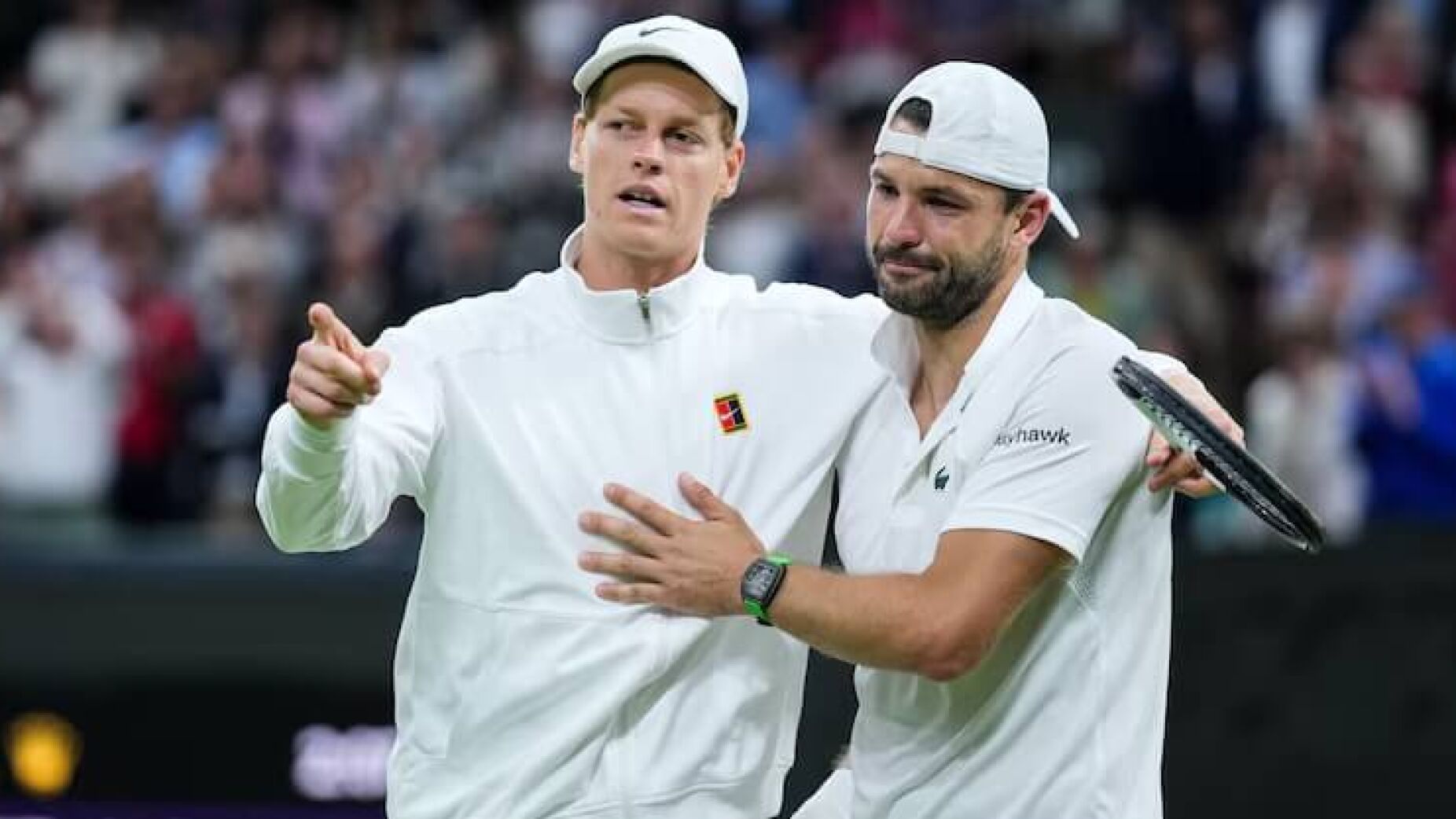 Crueldade em Wimbledon: Dimitrov desiste com 2-0 a favor e Sinner avança