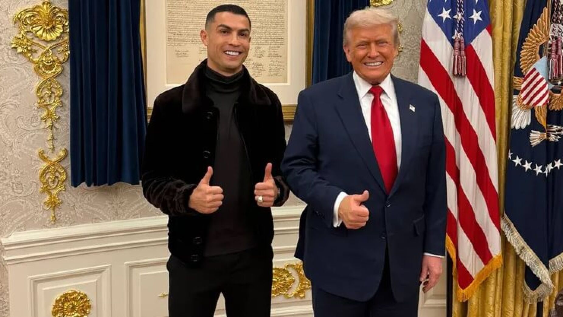 Ronaldo deixa mensagem a Trump após visita à Casa Branca