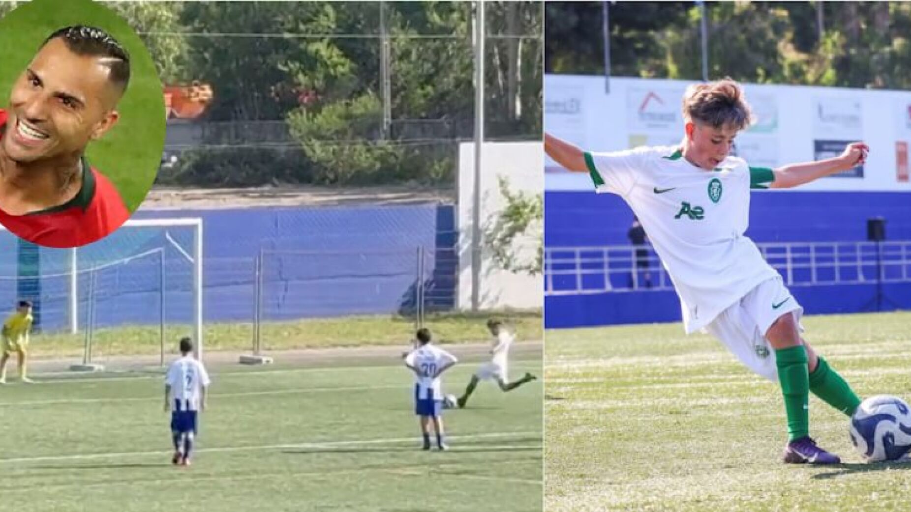 Golaço Incrível! Filho de Quaresma marca penálti de letra