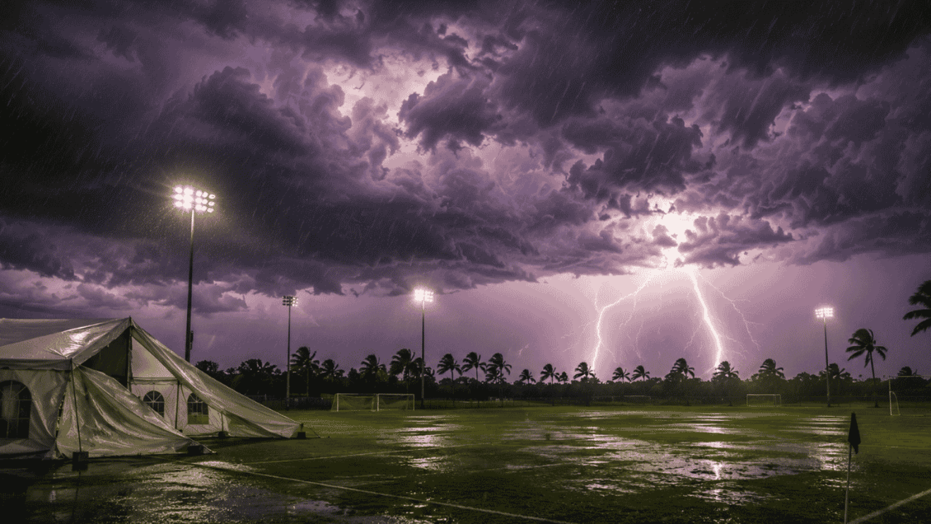 Tempestade cancelou o treino de Portugal. Faltam dois dias para a estreia no Mundial.