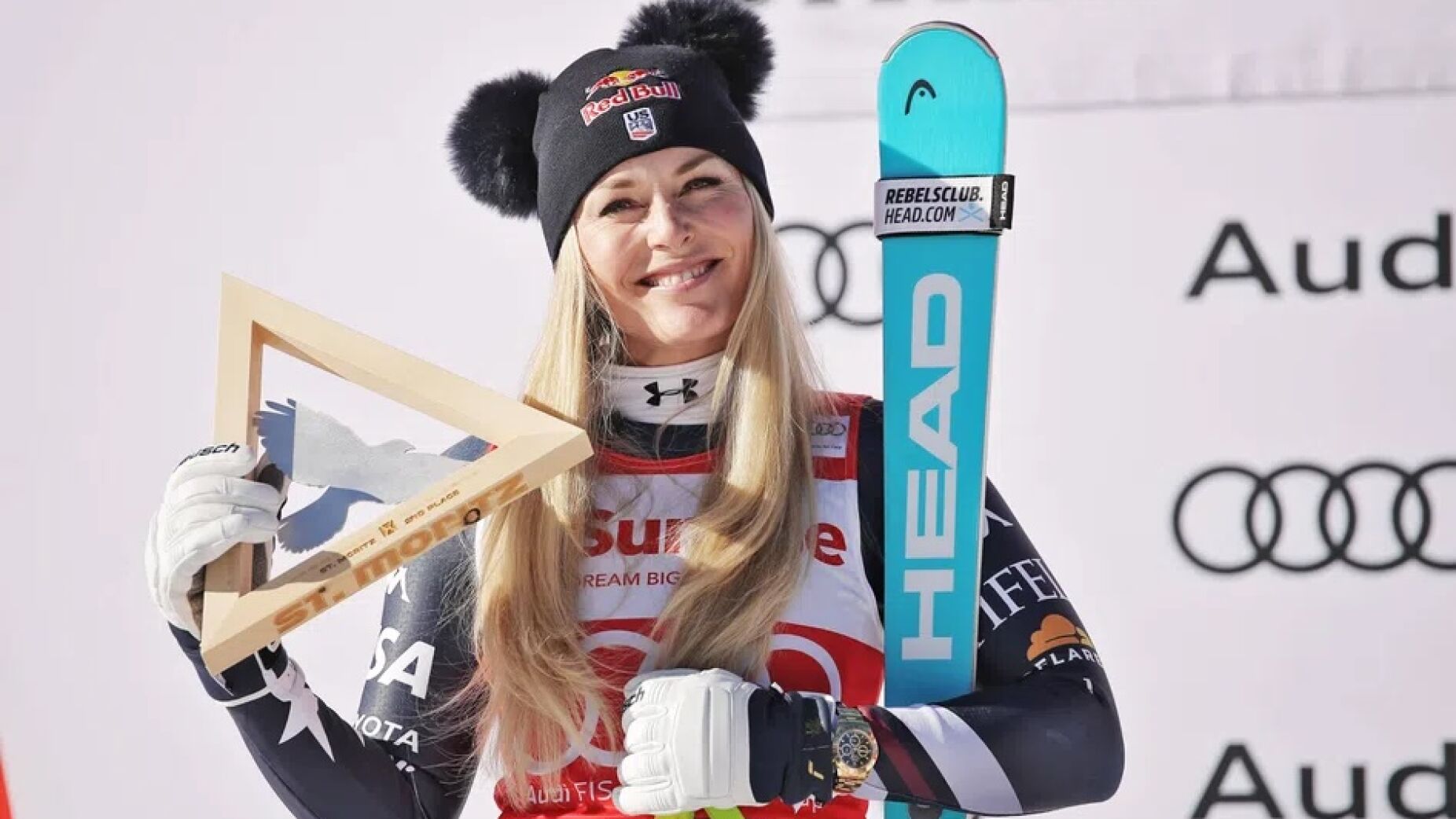Lindsey Vonn desafia o tempo e faz história aos 41 anos: vitória épica em St. Moritz confirma regresso em grande