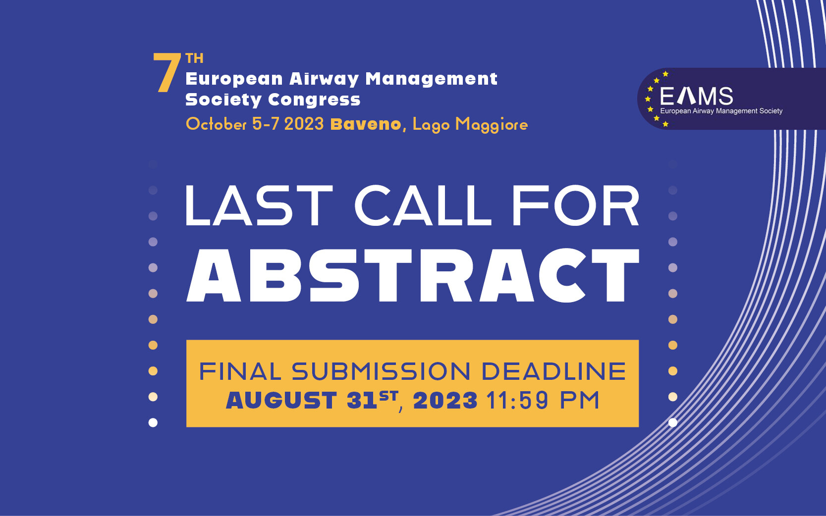 Last Call for Abstract Submission! EAMS