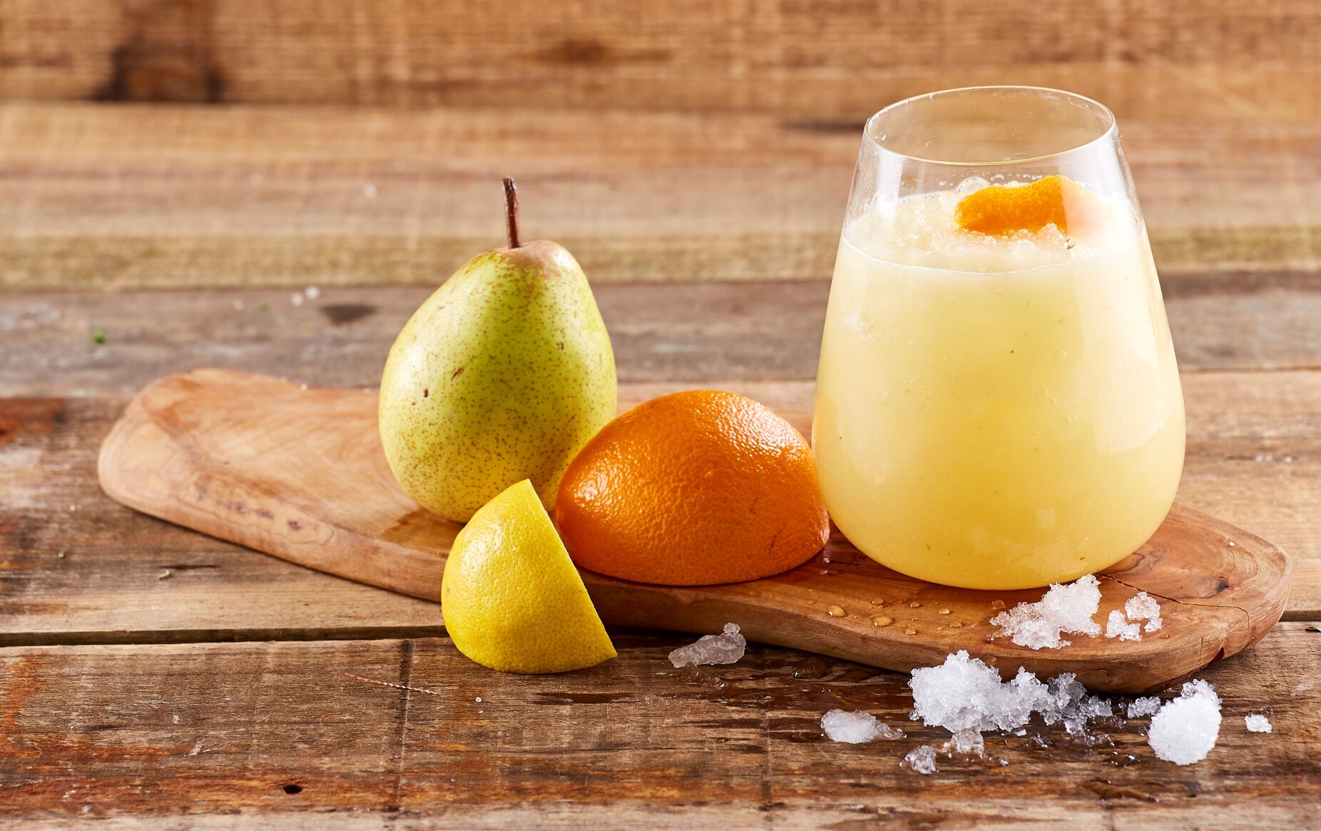 Cocktail de pera e laranja