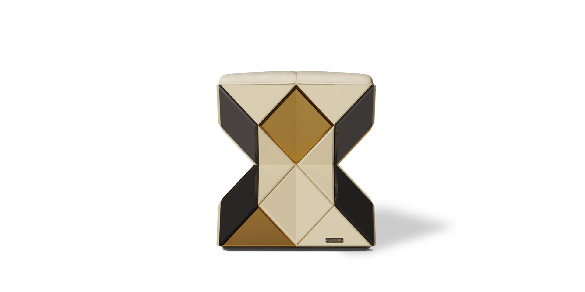 HARLEQUIN STOOL Front View ALMA de LUCE