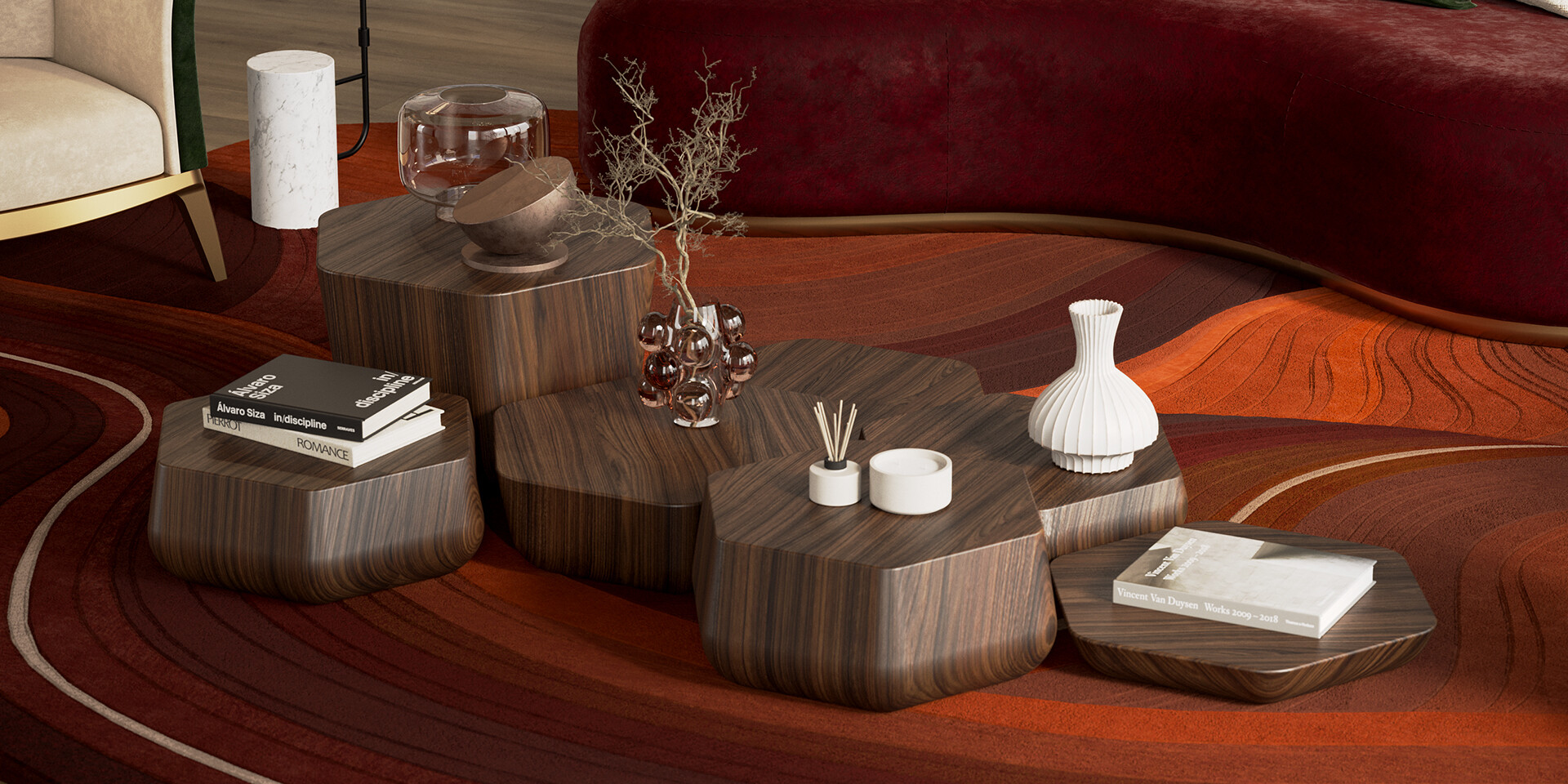 MCCOOL COFFEE TABLE Walnut wood ALMA de LUCE