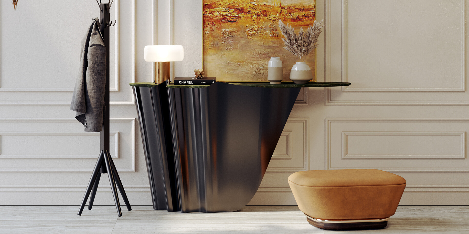 AL HIJR STOOL Interior Inspiration Entryway ALMA de LUCE