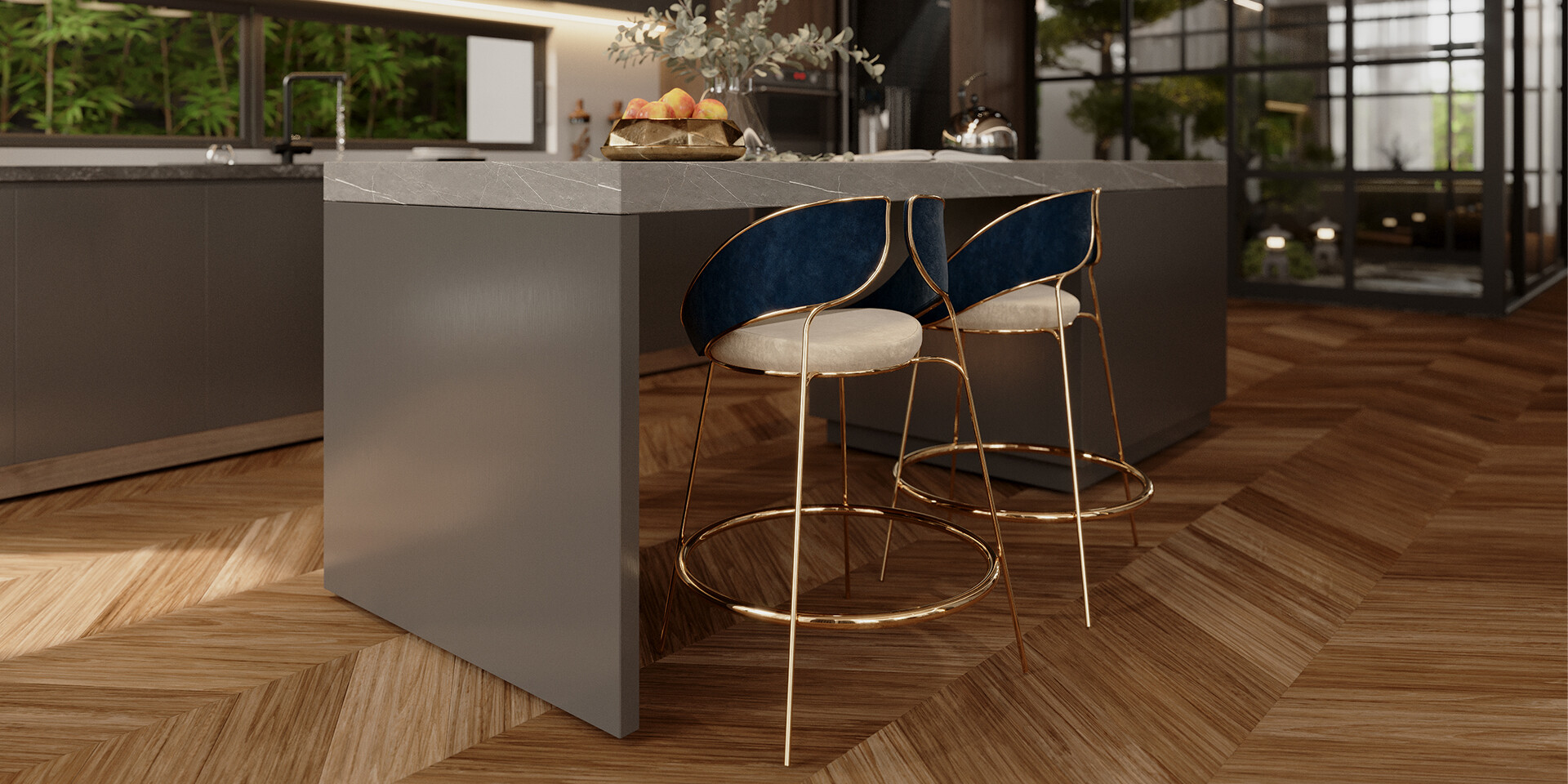 HYOKU BAR STOOL Kitchen ALMA de LUCE