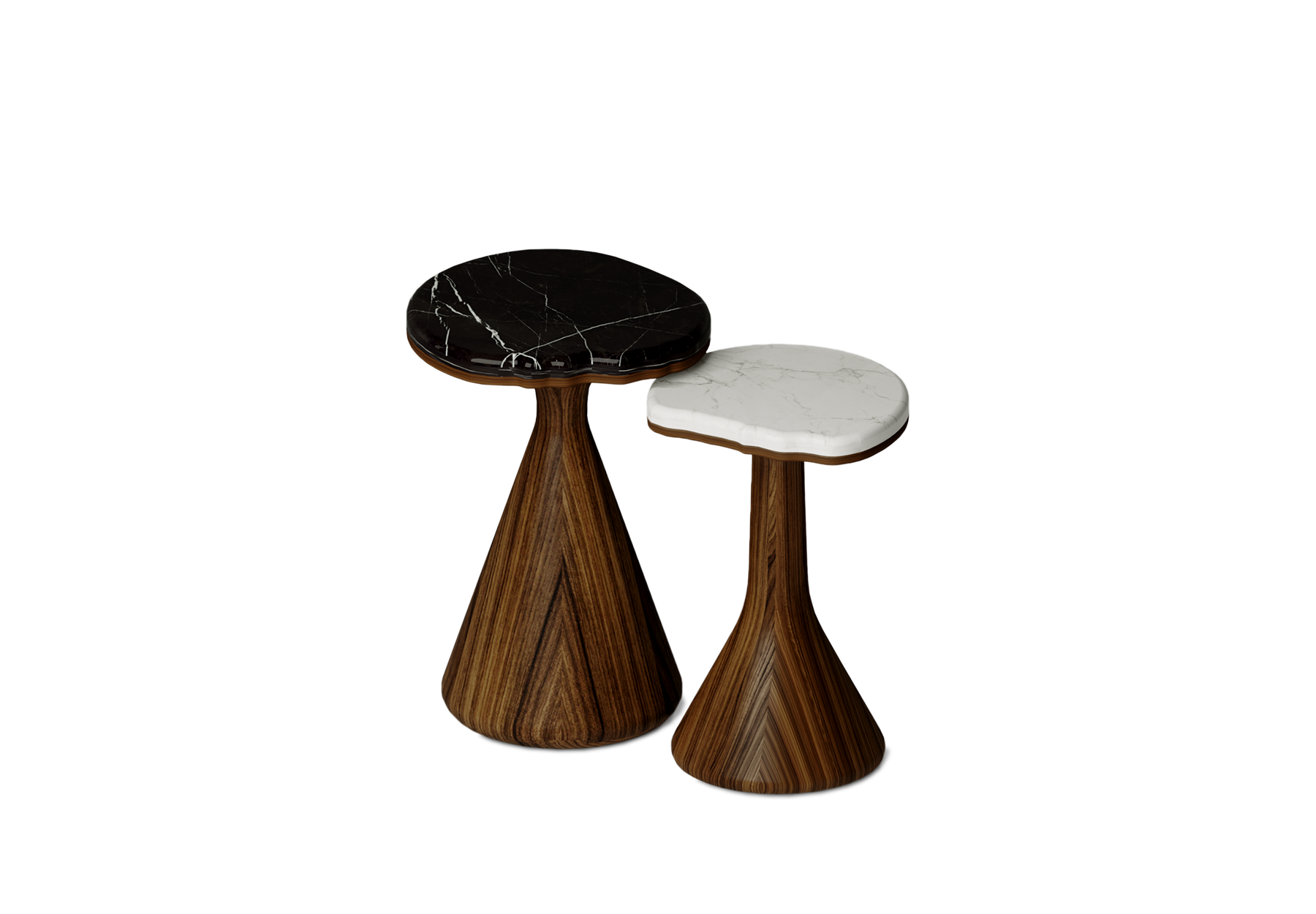 GINKGO SIDE TABLE Perspective Top View  ALMA de LUCE