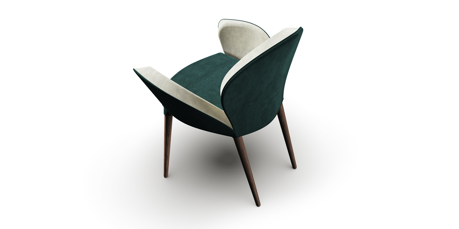 510-POSEIDON DININD ARMCHAIR back side view ALMA de LUCE