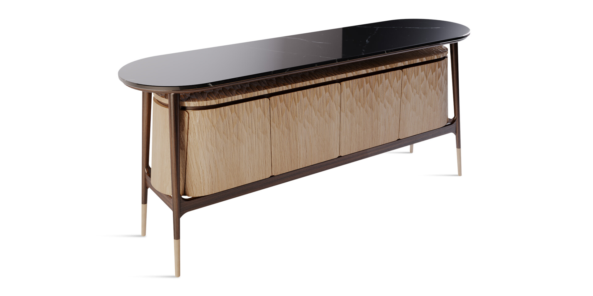 AT TURAIF SIDEBOARD - Top Front Side View - ALMA de LUCE