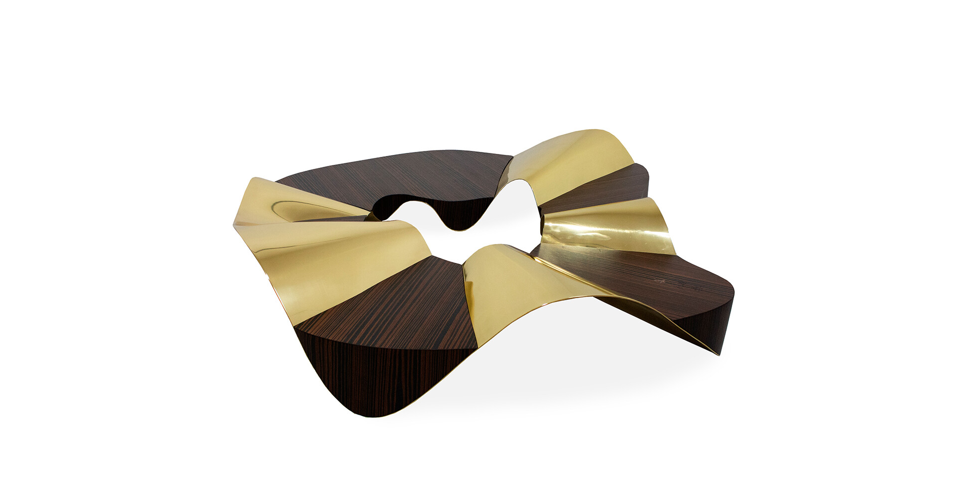 BALLET COFFEE TABLE Brass Main View ALMA de LUCE