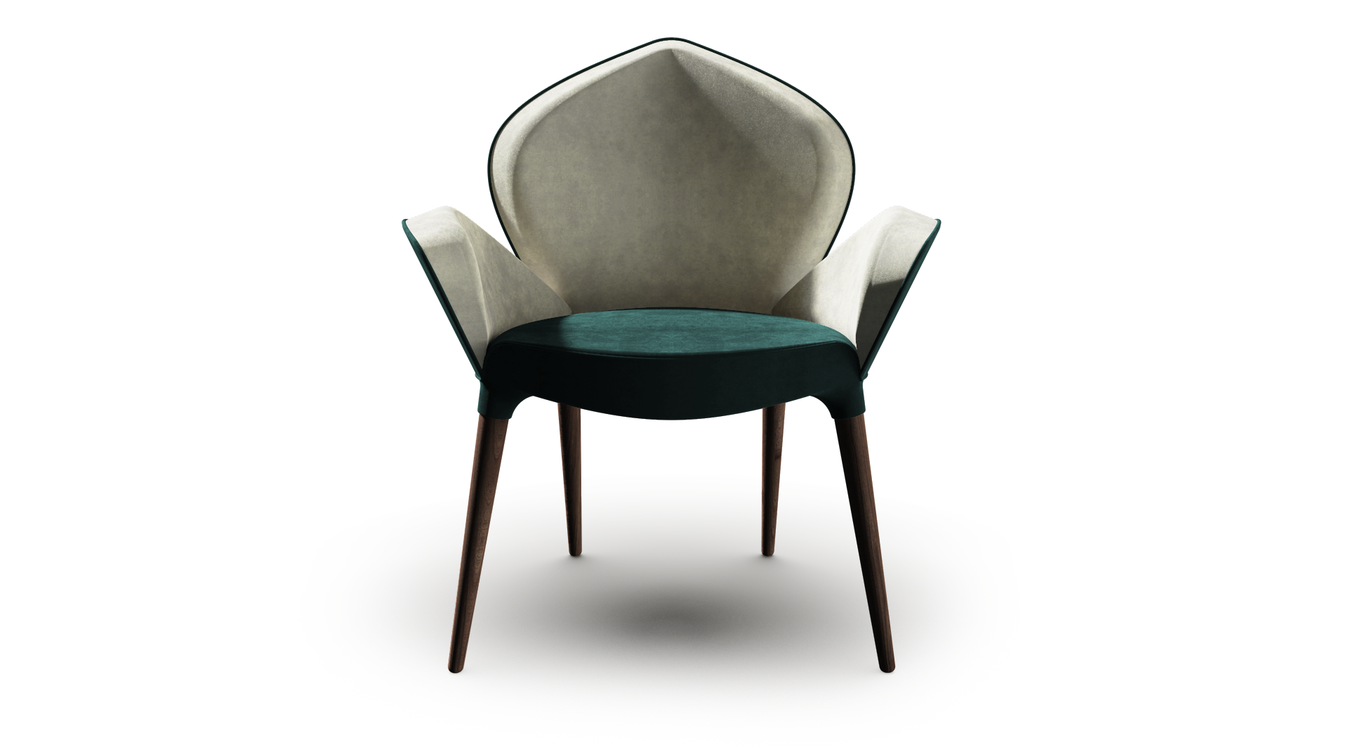 POSEIDON Dining Armchair - Front View - ALMA de LUCE