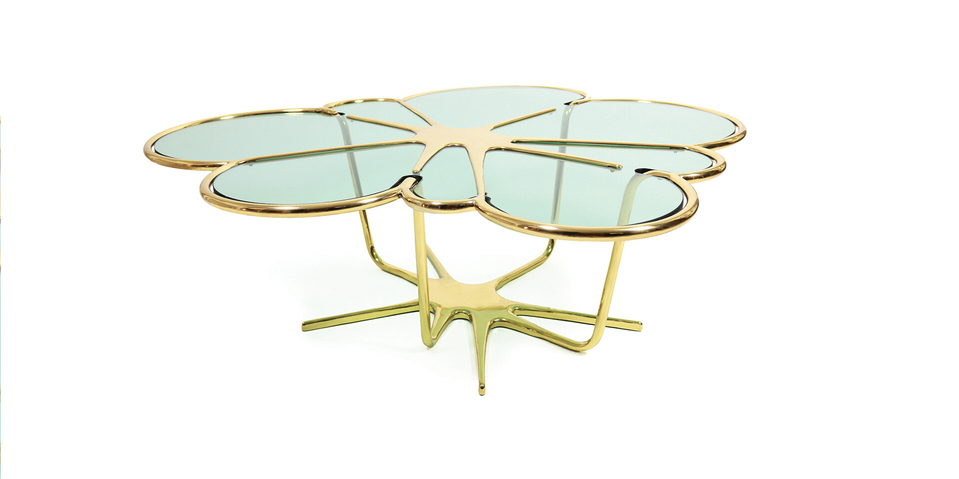 KANZASHI COFFEE TABLE BRASS Main View ALMA DE LUCE