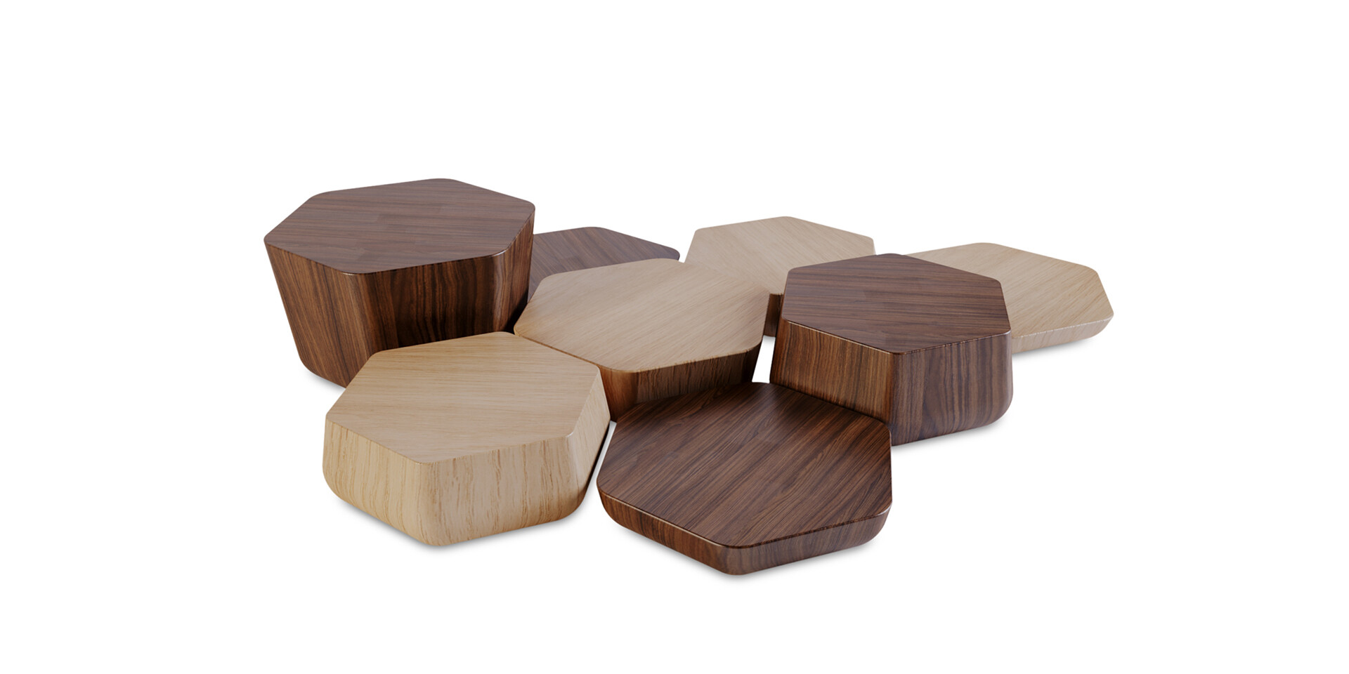 MCCOOL COFFEE TABLE Wood Version Prespective ALMA de LUCE