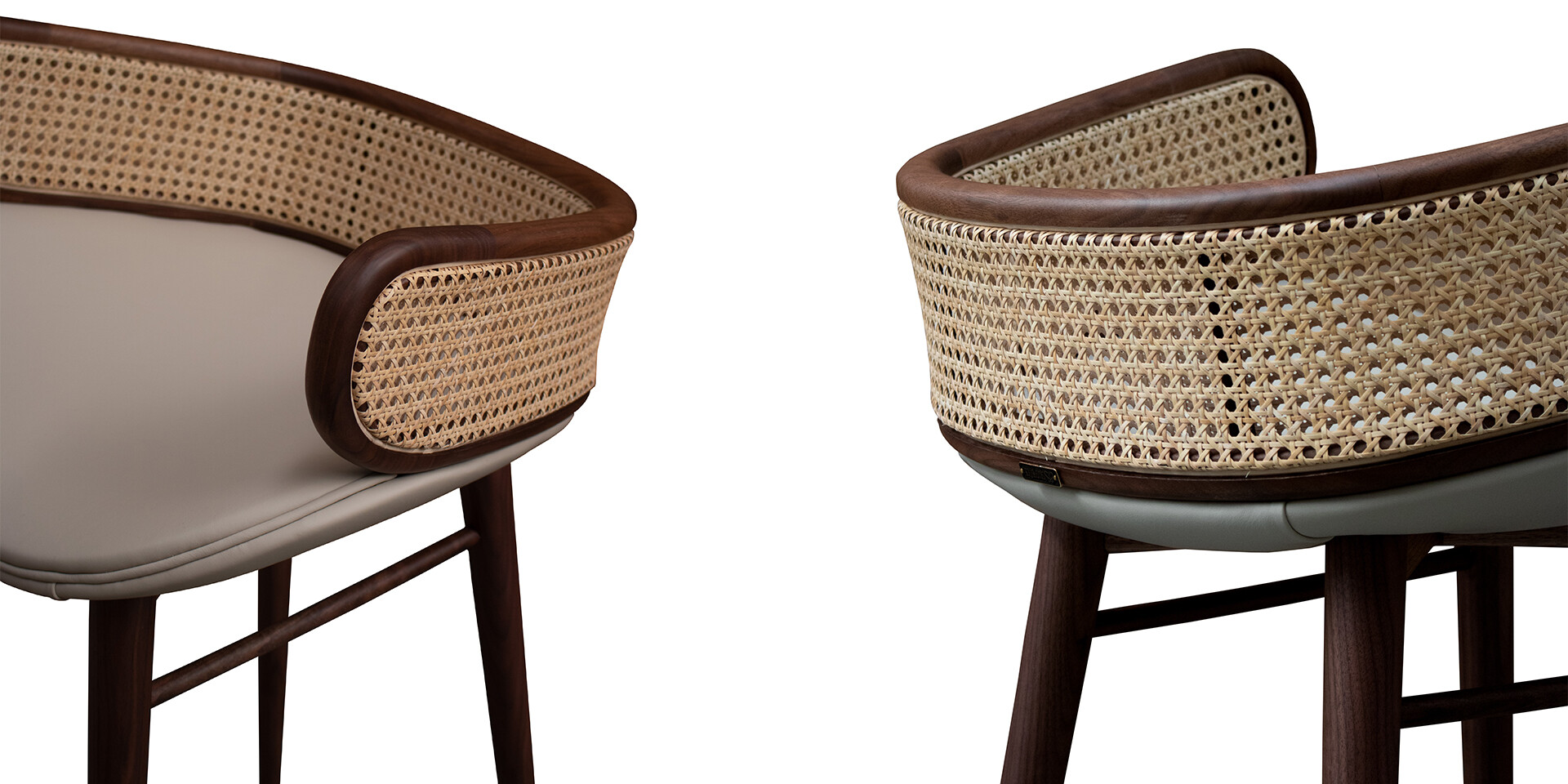 MUDHIF BAR STOOL Detail Rattan ALMA de LUCE